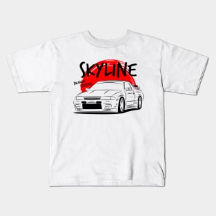 Skyline R32 Gtr Draw Kids T-Shirt